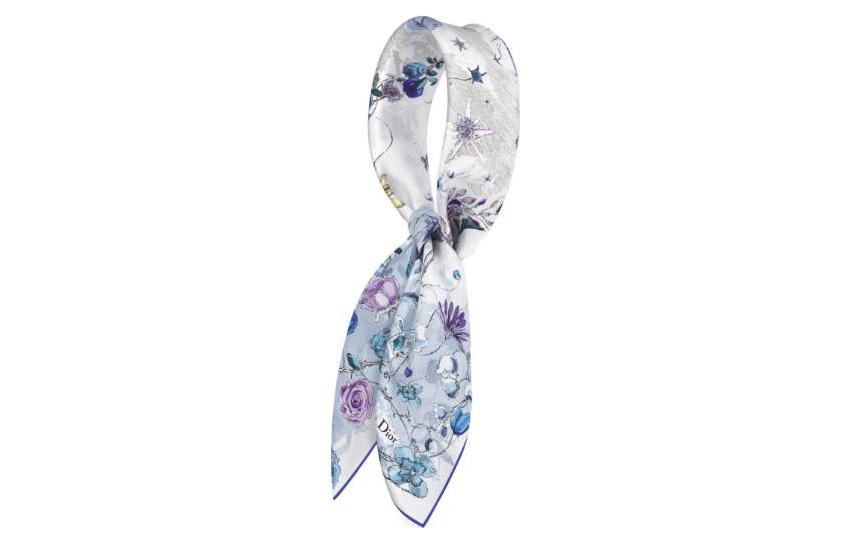 (Women) DIOR Florilegio Printed Silk Scarf  Blue 35FLO090I600-C525 圖 4