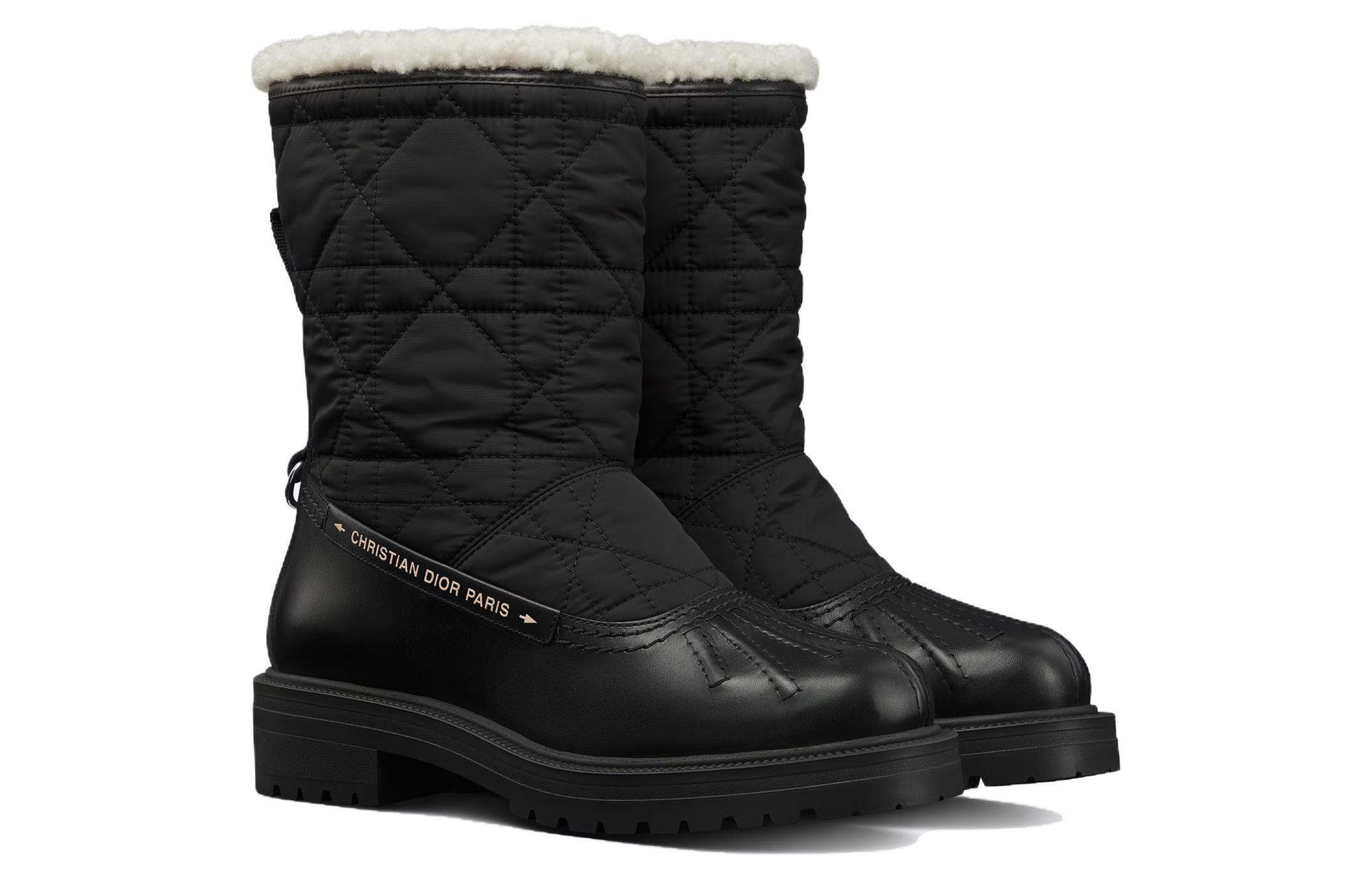 Order (W) Dior Frozen-D Bottines Neige à Enfiler Bout Rond ''Noir''. KDI958CQY_S900