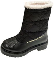 (Women) Dior Frozen-D Round Toe Slip-On Ankle Snow Boots 'Black' KDI958CQY_S900 (Women) Dior Frozen-D Round Toe Slip-On Ankle Snow Boots 'Black' KDI958CQY_S900