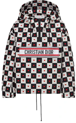 (W) Chaqueta Corta con Capucha Dior FW21 Negra Blanca Roja Patrón de Cuadros. 157C09A2732-X0835 Order (W) Chaqueta Corta con Capucha Dior FW21 Negra Blanca Roja Patrón de Cuadros. 157C09A2732-X0835