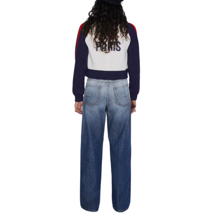 Purchase (W) Chaqueta Aviador Colorblock Casual DIOR FW21 Blanca 144V50AM350-X0878