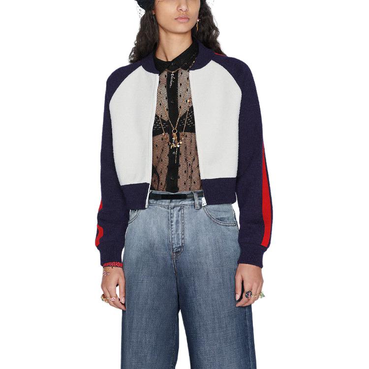 Details for (W) Chaqueta Aviador Colorblock Casual DIOR FW21 Blanca 144V50AM350-X0878