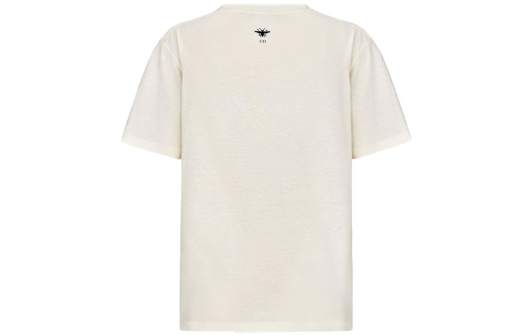 (Women) DIOR FW21 Casual Solid Color Letter T-Shirt Beige. 143T09A4468-X0200 圖 3