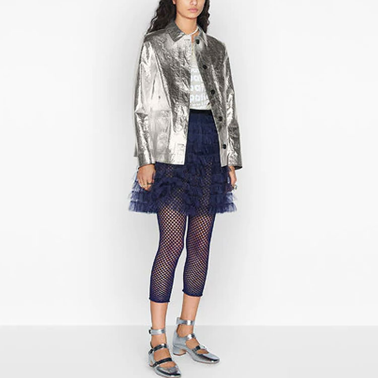 (Women) DIOR FW21 Casual Solid Color Letter T-Shirt Beige. 143T09A4468-X0200 圖 5