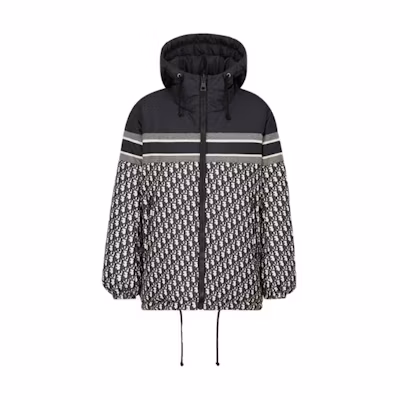(Women) DIOR FW21 Reversible Monogram Hooded Jacket Black 147C23A2968-X5803