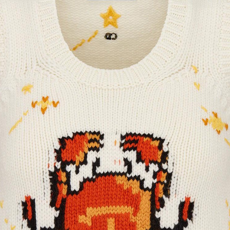 Purchase (Women) DIOR FW22  Animal Print Sleeveless Vest - Off-White 244T11CR320-X0849