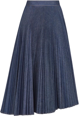 (Women) DIOR FW22 Asymmetric Pleated Denim Midi Skirt Blue 252J19A3573-X5670 Lookbook (Women) DIOR FW22 Asymmetric Pleated Denim Midi Skirt Blue 252J19A3573-X5670