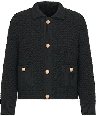 (W) DIOR FW22 Cárdigan Negro de Punto con Botonadura Simple. 314V53AM202-X9000 Buy (W) DIOR FW22 Cárdigan Negro de Punto con Botonadura Simple. 314V53AM202-X9000