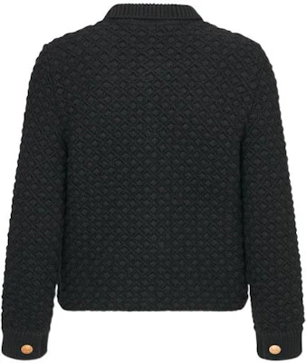 (W) DIOR FW22 Cárdigan Negro de Punto con Botonadura Simple. 314V53AM202-X9000 Lookbook (W) DIOR FW22 Cárdigan Negro de Punto con Botonadura Simple. 314V53AM202-X9000
