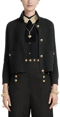 (W) DIOR FW22 Cárdigan Negro de Punto con Botonadura Simple. 314V53AM202-X9000 Shop (W) DIOR FW22 Cárdigan Negro de Punto con Botonadura Simple. 314V53AM202-X9000