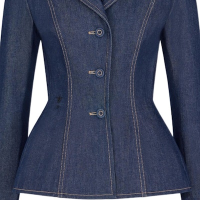 (W) 디올 FW22 블루 싱글 브레스티드 슬림 핏 블레이저 재킷. 252V14A3561-X5670 Cheap (W) 디올 FW22 블루 싱글 브레스티드 슬림 핏 블레이저 재킷. 252V14A3561-X5670