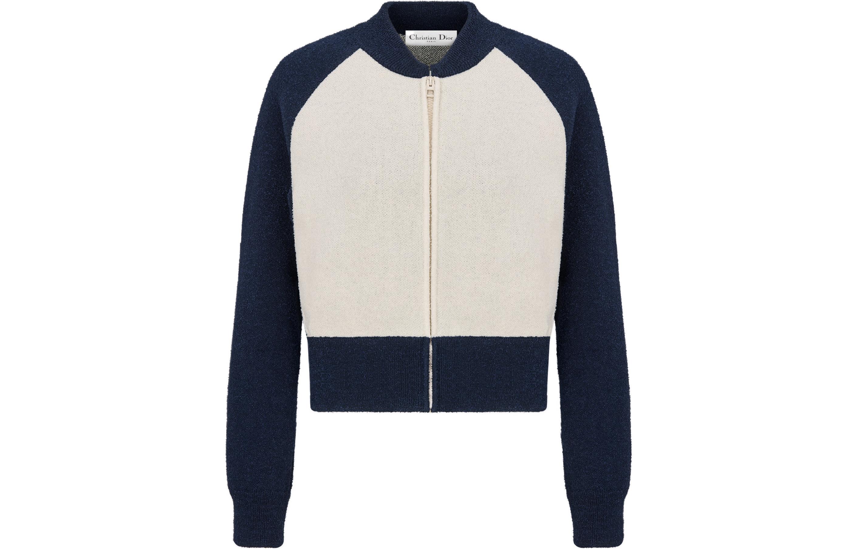 (Women) DIOR FW22  Blue White Zip-Up Jacket with Rear Logo Design. 214V50AM351-X0871 圖 2