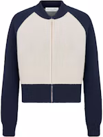Order (Women) DIOR FW22 Blue White Zip-Up Jacket with Rear Logo Design. 214V50AM351-X0871