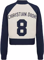 Lookbook (Women) DIOR FW22 Blue White Zip-Up Jacket with Rear Logo Design. 214V50AM351-X0871