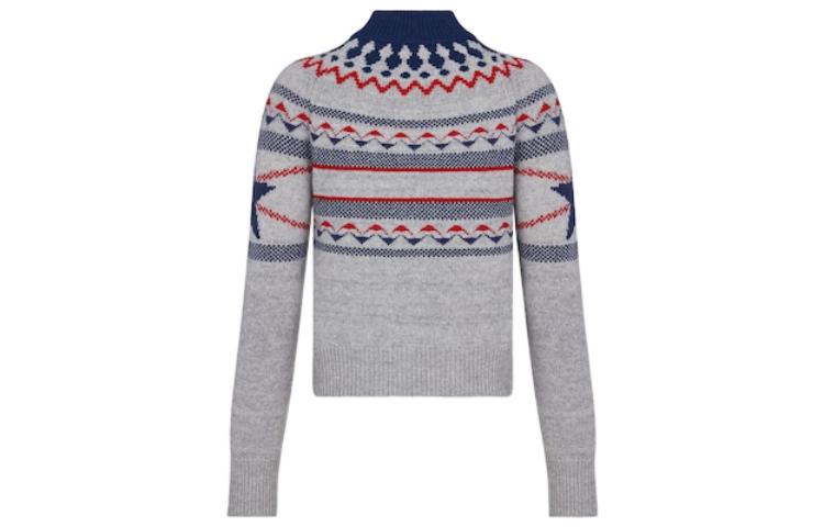 Lookbook (W) DIOR FW22 Abu Logo Geometris High-Neck Sweater Wol Bergaris. 144S60BM134_X8878