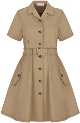 (Women) DIOR FW22 Khaki Short-Sleeve Single-Breasted Mini Dress 247R19A3332-X1700 Buy (Women) DIOR FW22 Khaki Short-Sleeve Single-Breasted Mini Dress 247R19A3332-X1700
