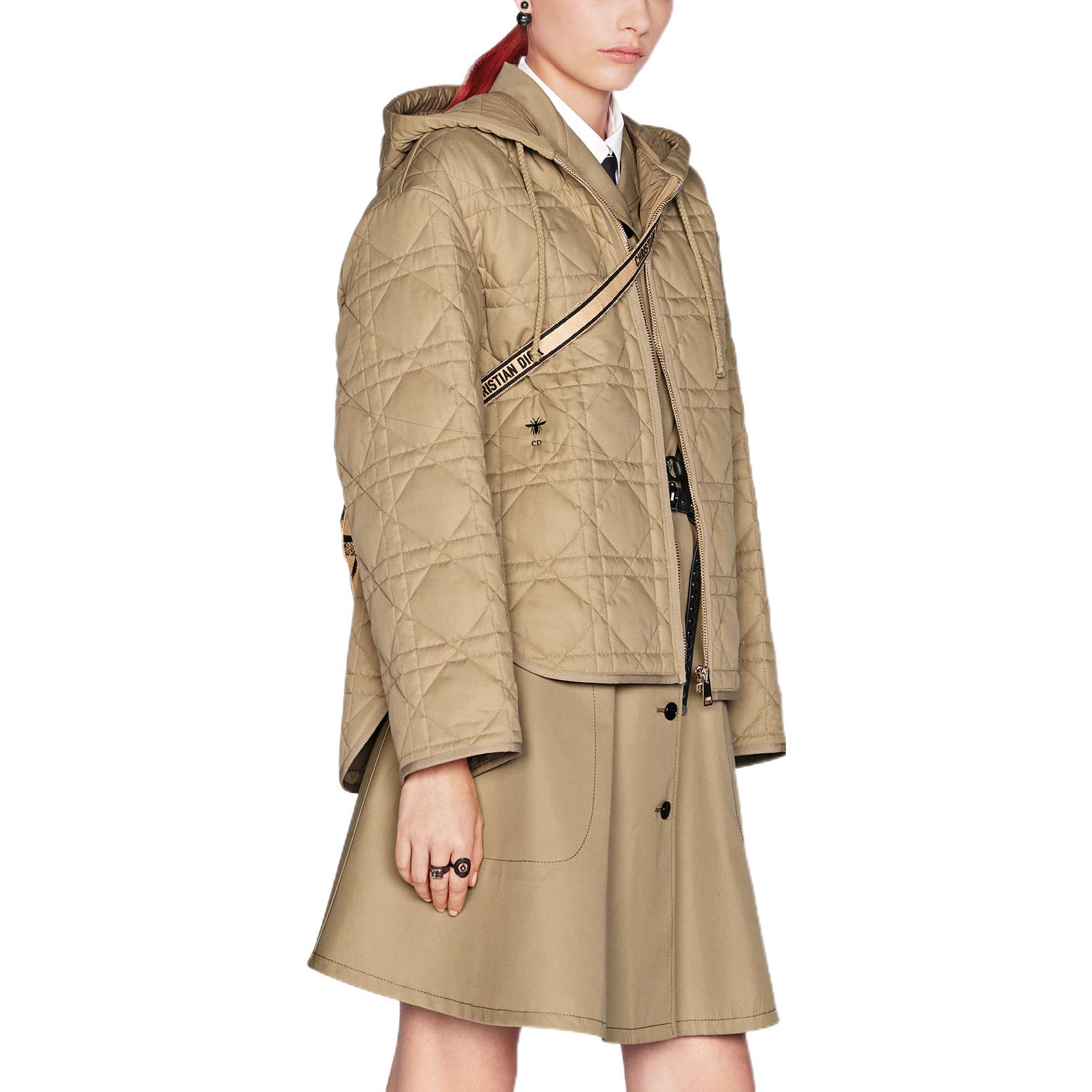 Purchase (W) DIOR FW22 卡其色短袖單排扣迷你連衣裙 247R19A3332-X1700