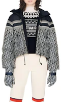 Details for (Women) DIOR FW22 Logo Print Hooded Zip-Up Long Sleeve Down Jacket Colorblock. 147C21A2968-X5803