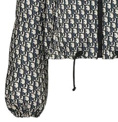 (W) DIOR FW22 徽標印花連帽拉鍊撞色長袖羽絨外套。 147C21A2968-X5803 2