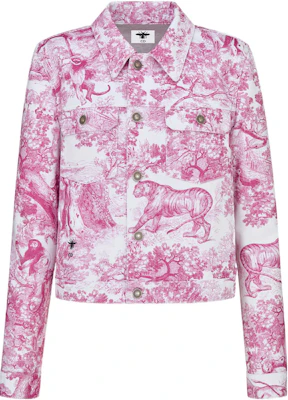 (W) DIOR FW22 粉色动物印花牛仔夹克配胸袋 242V11A3526-X4855 Buy (W) DIOR FW22 粉色动物印花牛仔夹克配胸袋 242V11A3526-X4855