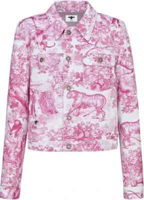 (W) DIOR FW22 粉色动物印花牛仔夹克配胸袋 242V11A3526-X4855 Order (W) DIOR FW22 粉色动物印花牛仔夹克配胸袋 242V11A3526-X4855