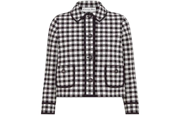 (Women) DIOR FW22  Plaid Contrast Single-Breasted Jacket. 254V53AM514-X9330 圖 2