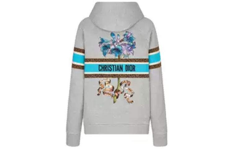 Lookbook (Women) DIOR FW22  Striped Pullover Hoodie Gray 113S02A4013-X8851