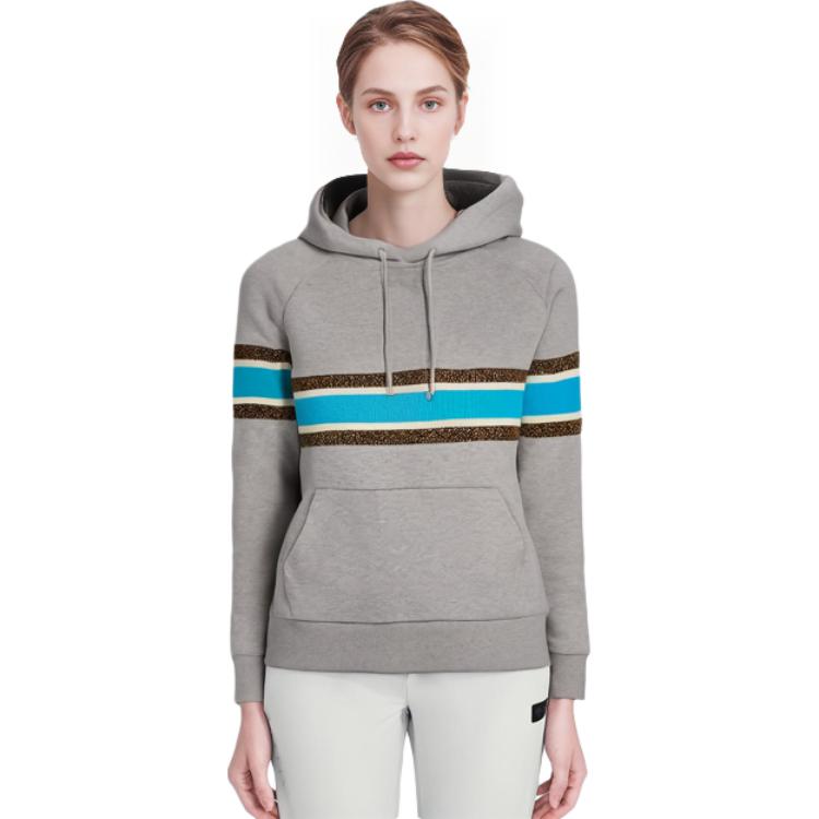 Shop (Women) DIOR FW22  Striped Pullover Hoodie Gray 113S02A4013-X8851