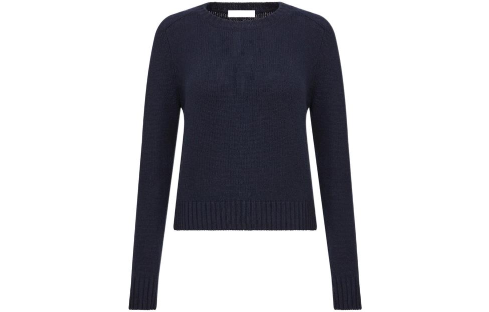 (Women) DIOR FW22 Alphabet Jacquard Crewneck Sweater  Blue 144S76AM002-X5620