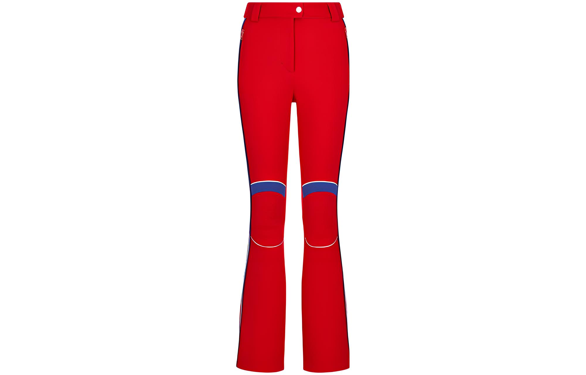 (Women) DIOR FW22 ALPS Colorblock Striped High-Waisted Ski Pants Red Women’s. 147P65B2120-X3905