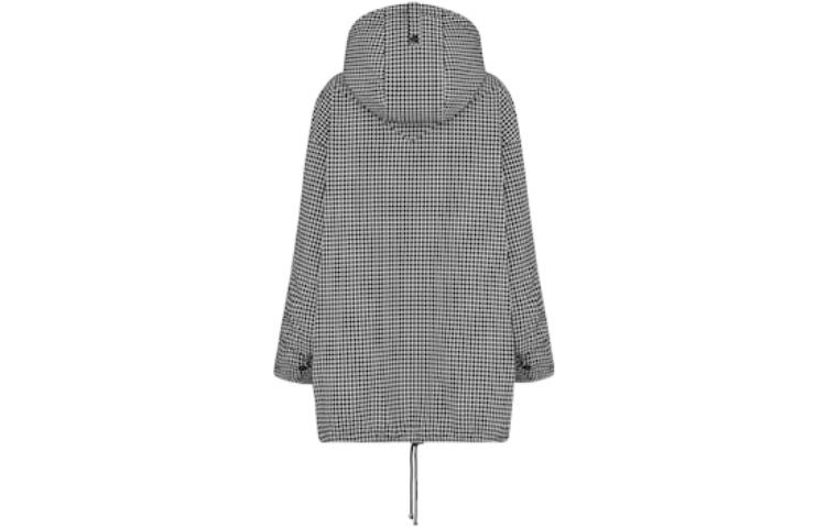 Lookbook (Women) Dior FW22 Black Checkered Drawstring Long-Sleeve Jacket 017C10A2856-X9330