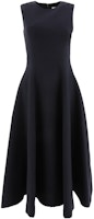 (Women) DIOR FW22 Black Sleeveless Dress with Back Zipper and Pleated Hem for Women. 251R01A1166-X9000 (Women) DIOR FW22 Black Sleeveless Dress with Back Zipper and Pleated Hem for Women. 251R01A1166-X9000