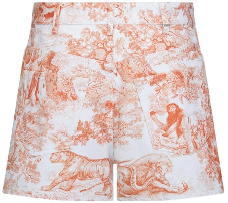 (W) DIOR FW22 Dioriviera Celana Pendek Denim Motif Hewan Oranye. 242P26A3526-X2825 Lookbook (W) DIOR FW22 Dioriviera Celana Pendek Denim Motif Hewan Oranye. 242P26A3526-X2825