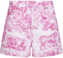 (Women) DIOR FW22 Dioriviera Pink Animal Print Denim Shorts . 242P26A3526-X4855 (Women) DIOR FW22 Dioriviera Pink Animal Print Denim Shorts . 242P26A3526-X4855