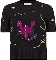 (Women) DIOR FW22 Scorpio Zodiac Cashmere Short Sleeve Sweater Women’s Black. 244S73SN320-X9729 (Women) DIOR FW22 Scorpio Zodiac Cashmere Short Sleeve Sweater Women’s Black. 244S73SN320-X9729