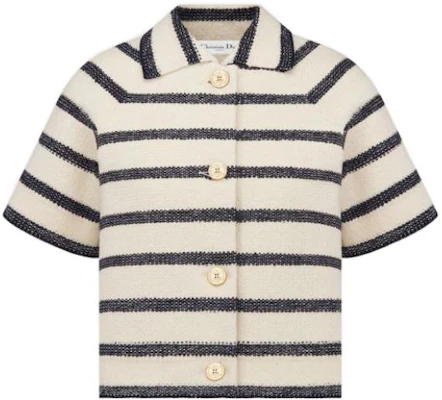 (Women) Dior FW22 Striped Single-Breasted Short-Sleeve Jacket Off-White 314V13AM726-X5855 Buy (Women) Dior FW22 Striped Single-Breasted Short-Sleeve Jacket Off-White 314V13AM726-X5855