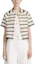 Purchase (Women) Dior FW22 Striped Single-Breasted Short-Sleeve Jacket Off-White 314V13AM726-X5855
