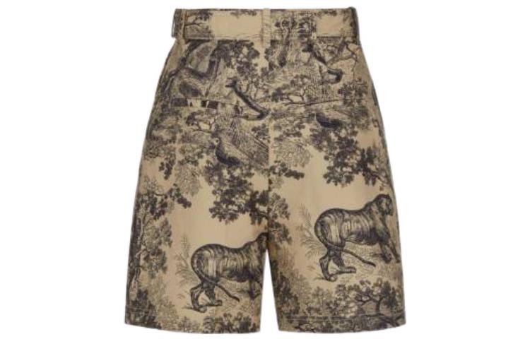 Lookbook (Women) DIOR FW22 Totem Print High-Waist Relaxed Shorts Women Brown 257P40A3754-X1800