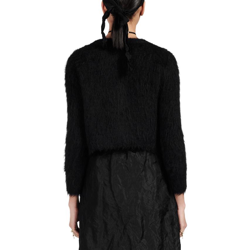 Purchase (W) DIOR FW23 Cárdigan Suéter Negro de Punto Manga Larga Cuello Redondo 354G04AM432-X9000