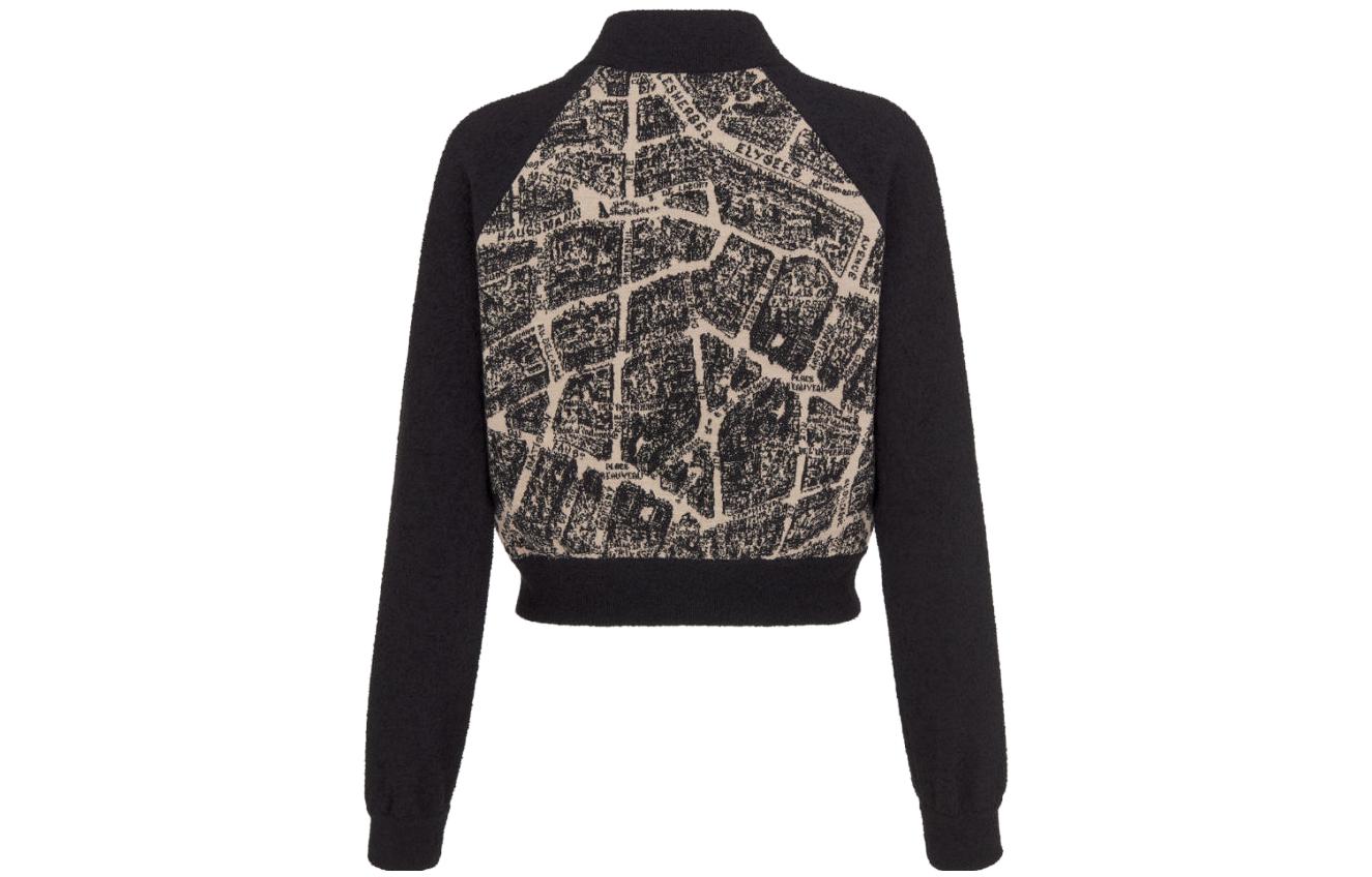 (Women) DIOR FW23  Black Pattern Print Zip-Up Casual Baseball Jacket 354V50AM205-X1830 圖 3