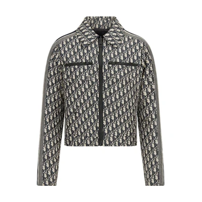 (Women) DIOR FW23 Reversible Zip-Up Jacket Multicolor. 147V17A2968-X5803