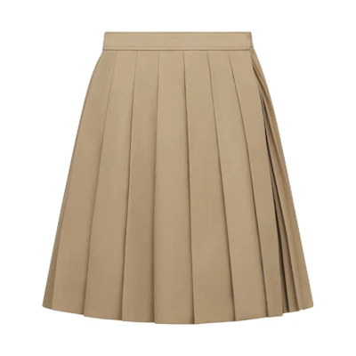 (Women) DIOR FW23 Beige High-Waisted Pleated Casual Skirt for Women. 351J33A3332-X1700
