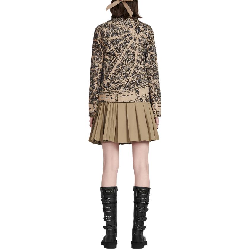 Details for (W) DIOR FW23 女裝米色高腰百褶休閒裙。 351J33A3332-X1700