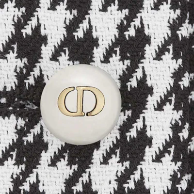 (Women) Dior FW23 Houndstooth Pattern Short Jacket in Gray 351V34A1433-X9330 Cheap (Women) Dior FW23 Houndstooth Pattern Short Jacket in Gray 351V34A1433-X9330