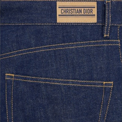 (W) DIOR FW24 藍色喇叭褲牛仔褲 洗滌標誌 拉鍊口袋 452P31A3426-X5462 Shop (W) DIOR FW24 藍色喇叭褲牛仔褲 洗滌標誌 拉鍊口袋 452P31A3426-X5462