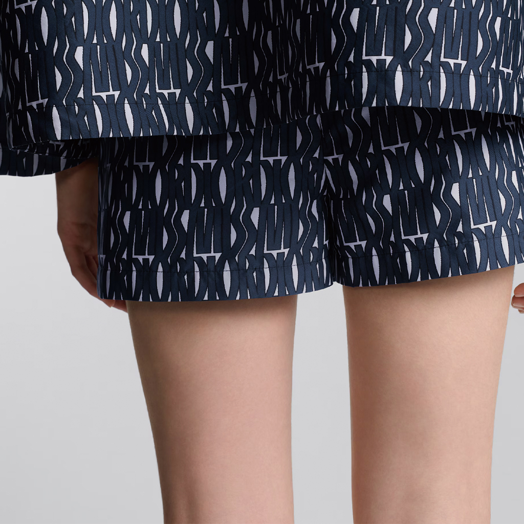 Details for (W) DIOR FW24 Pantalones Cortos Acampanados Casual Multicolor con Logo. 457P15A2170-X5805