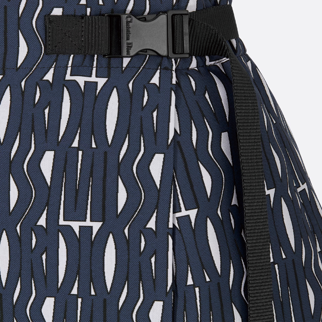 Sizing (W) DIOR FW24 Pantalones Cortos Acampanados Casual Multicolor con Logo. 457P15A2170-X5805