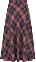 (Women) DIOR FW24 Plaid Flared Wool Midi Skirt in Pink Grey Mix. 511J22A1640-X4849 (Women) DIOR FW24 Plaid Flared Wool Midi Skirt in Pink Grey Mix. 511J22A1640-X4849