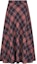 Buy (Women) DIOR FW24 Plaid Flared Wool Midi Skirt in Pink Grey Mix. 511J22A1640-X4849