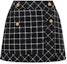 Order (Women) DIOR FW24 Plaid Wrap Button Skirt Black 450J12A1589-X9330